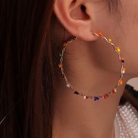 Fashion Beads Round Bohemian Big Earrings Wholesale Nihaojewelry main image 5