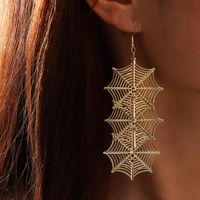 Novelty Spider Web Iron No Inlaid Earrings main image 2