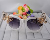 Baroque Metal Butterfly Fashion Fashion Brand Sunglasses Sunglasses Women's All-match Outdoor Uv-proof Sunglasses Women's main image 3