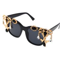 Fashion Hollow Key Water Drop Inlaid Rhinestone Sunglasses Wholesale Nihaojewelry main image 3