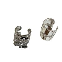 Fashion Geometric Double Black White Diamond Open Ring Wholesale Nihaojewelry main image 6
