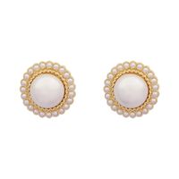 Wholesale Jewelry Retro Pearl Round Stud Earrings Nihaojewelry main image 6