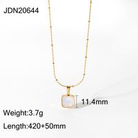 Fashion Stainless Steel Titanium Steel Plating Gold Plated Pendant Necklace sku image 1