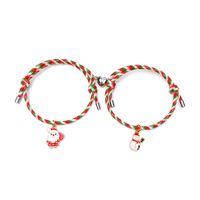 Wholesale Jewelry Christmas Tree Santa Claus Elk Magnets Bracelets A Pair Set Nihaojewelry sku image 4
