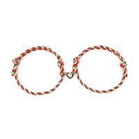 Wholesale Jewelry Christmas Tree Santa Claus Elk Magnets Bracelets A Pair Set Nihaojewelry sku image 2