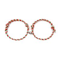 Wholesale Jewelry Christmas Tree Santa Claus Elk Magnets Bracelets A Pair Set Nihaojewelry sku image 1
