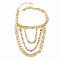 Wholesale Jewelry Multi-layer Tassel Diamond-studded Anklet Nihaojewelry sku image 1