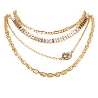 Vintage Eye Pendant Diamond Claw Chain Multi-layer Necklace Wholesale Nihaojewelry sku image 1