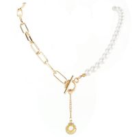 Retro-legierung Perle Spleißen Kette Shell Anhänger Halskette Großhandel Nihaojewelry sku image 1
