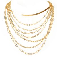 Retro Multi-layer Geometric Chain Necklace Wholesale Nihaojewelry sku image 1