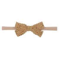 Wholesale Pure Color Lace Bow Children Hairband Nihaojewelry sku image 2