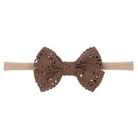 Wholesale Pure Color Lace Bow Children Hairband Nihaojewelry sku image 3