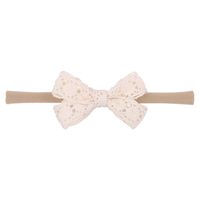 Wholesale Pure Color Lace Bow Children Hairband Nihaojewelry sku image 5