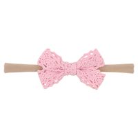 Wholesale Pure Color Lace Bow Children Hairband Nihaojewelry sku image 7