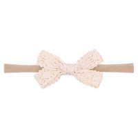 Wholesale Pure Color Lace Bow Children Hairband Nihaojewelry sku image 8