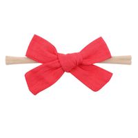 Wholesale Solid Color Bowknot Children's Hairband Nihaojewelry sku image 6