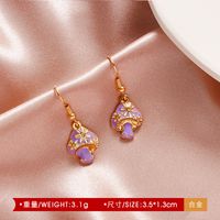 Europe And America Creative Fun Mushroom Earrings For Women Ins Style Cute Colorful Oil Necklace Small Mushroom Earrings Earrings Popular Sale sku image 2