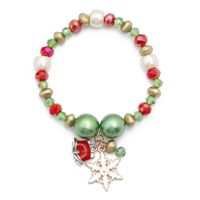 Wholesale Jewelry Christmas Snowman Santa Claus Pendant Color Beaded Bracelet Nihaojewelry sku image 5