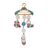 Großhandel Schmuck Weihnachtsaufhänger Weihnachtsmann Glocke Quaste Brosche Nihaojewelry sku image 1