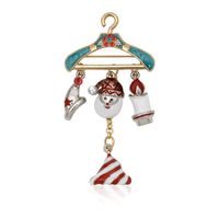Joyería Al Por Mayor Percha De Navidad Santa Claus Bell Borla Broche Nihaojewelry sku image 4