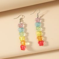 New Color Five-pointed Star Candy Color Butterfly Long Earrings Wholesale Nihaojewelry sku image 2