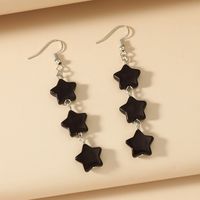 New Color Five-pointed Star Candy Color Butterfly Long Earrings Wholesale Nihaojewelry sku image 3