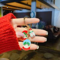 Christmas Tree Snowman Red Bell Santa Claus Alloy Keychain Wholesale Nihaojewelry sku image 3
