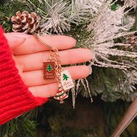 Christmas Tree Snowman Red Bell Santa Claus Alloy Keychain Wholesale Nihaojewelry sku image 1