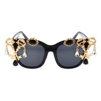 Fashion Hollow Key Water Drop Inlaid Rhinestone Sunglasses Wholesale Nihaojewelry sku image 1