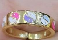 Retro Contrast Color Tai Chi Oil Drop Copper Ring Wholesale Nihaojewelry sku image 1