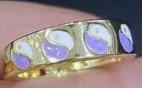 Retro Contrast Color Tai Chi Oil Drop Copper Ring Wholesale Nihaojewelry sku image 3