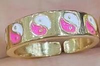 Retro Contrast Color Tai Chi Oil Drop Copper Ring Wholesale Nihaojewelry sku image 4