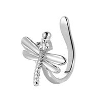 Wholesale Jewelry Retro U-shaped Dragonfly Copper Inlaid Zircon Ear Clip Nihaojewelry sku image 2