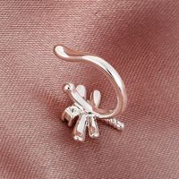 Wholesale Jewelry Retro U-shaped Dragonfly Copper Inlaid Zircon Ear Clip Nihaojewelry main image 5