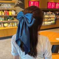Korean Big Bow Floral Long Ribbon Hairpin Wholesale Nihaojewelry main image 6
