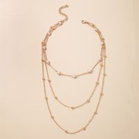 الكورية هندسية متعددة الطبقات اللؤلؤ قلادة الجملة Nihaojewelry main image 3