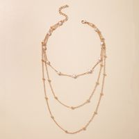Korean Geometric Multi-layer Pearl Necklace Wholesale Nihaojewelry main image 1