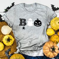 Women's T-shirt Short Sleeve Printing Casual Halloween Pattern main image 6