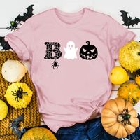 Camiseta De Manga Corta Para Mujer Estampado Casual De Halloween sku image 13