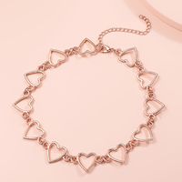 Fashion Hip Hop Hollow Peach Heart Necklace Wholesale sku image 3