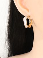 Retro Color Enamel C-shaped Earrings Wholesale Nihaojewelry main image 4