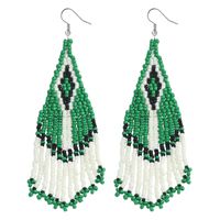 Bohemian Color Tassel Miyuki Beads Woven Feather Earrings Wholesale Nihaojewelry main image 5