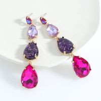 Vintage Gem Long Drop-shaped Colorful Earrings Wholesale Nihaojewelry main image 3