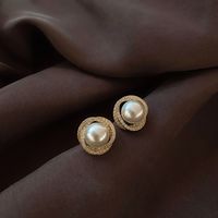 Korean Spiral Pearl Earrings Wholesale Nihaojewelry main image 3