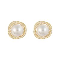 Korean Spiral Pearl Earrings Wholesale Nihaojewelry main image 6