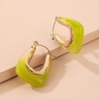 Fashion Candy Color U-shaped Resin Geometric Earrings Wholesale Nihaojewelry main image 2