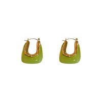 Fashion Candy Color U-shaped Resin Geometric Earrings Wholesale Nihaojewelry main image 6