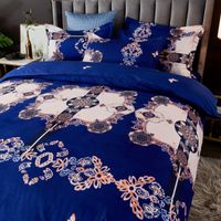 Wholesale Geometric Totom Print Brushed Blue Quilt Cover Bedding Set Nihaojewelry main image 1