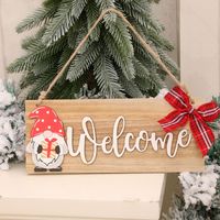 New Christmas Wooden Door Hanging Letter Faceless Decoration Wholesale Nihaojewelry main image 4