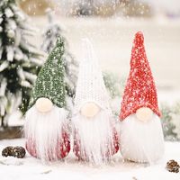 Christmas Decorative Creative New Sequin Cap Forest Old Man Little Doll Decoration Christmas Supplies Faceless Doll main image 5